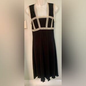 Vtg Luxury Lingerie Wedding Black Lace Classic Night Gown Womens XS bridal Sexy